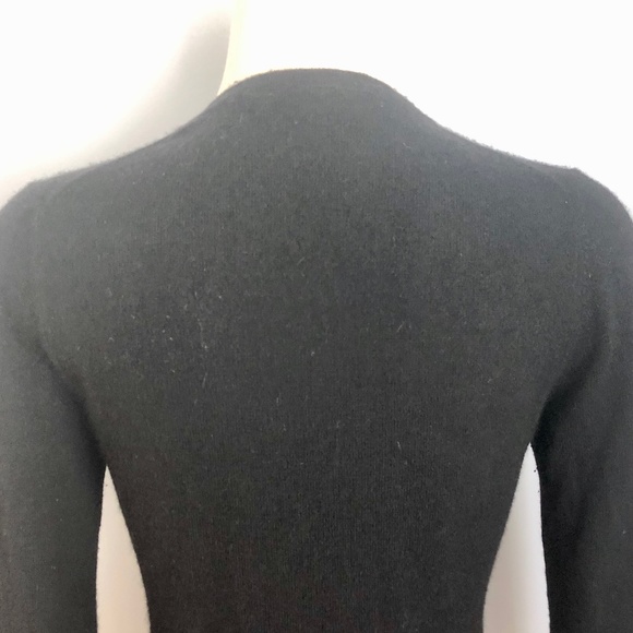 Classic Black Josef V-Neck Cashmere Cardigan - Picture 8 of 11